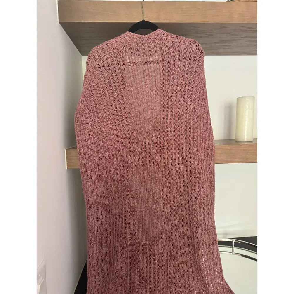 Free People Long Cardigan in a Soft Mauve